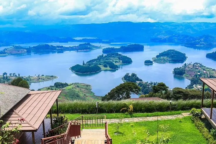 A scenic view of Lake Bunyonyi Lake Bunyonyi adventure
