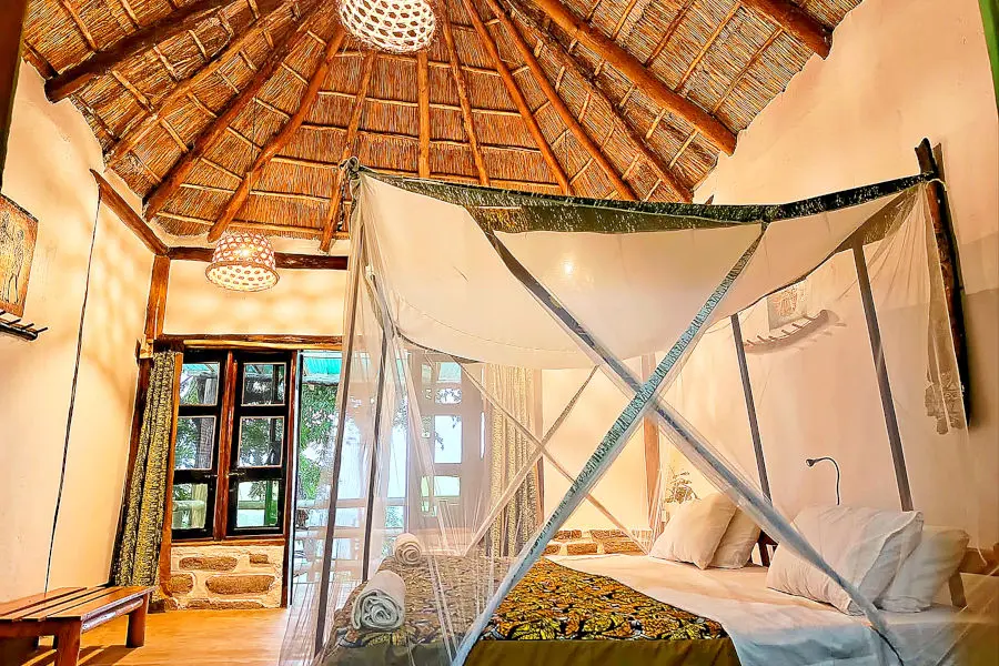 Pumba Safari cottage interior view Where to stay in Queen Elizabeth National Park